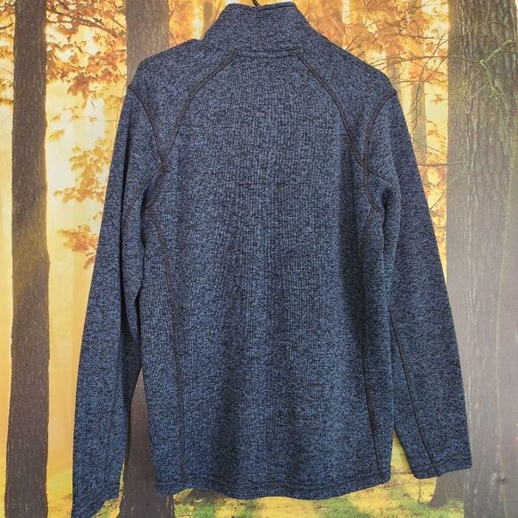 Eddie Bauer Mens Medium Radiator Fleece 1/4 Zip Pullover Sweater Blue - Picture 5 of 9